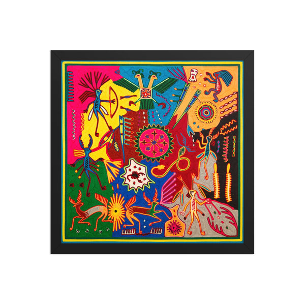 Huichol Yarn Painting Print • L - 373 - Huichol Arts