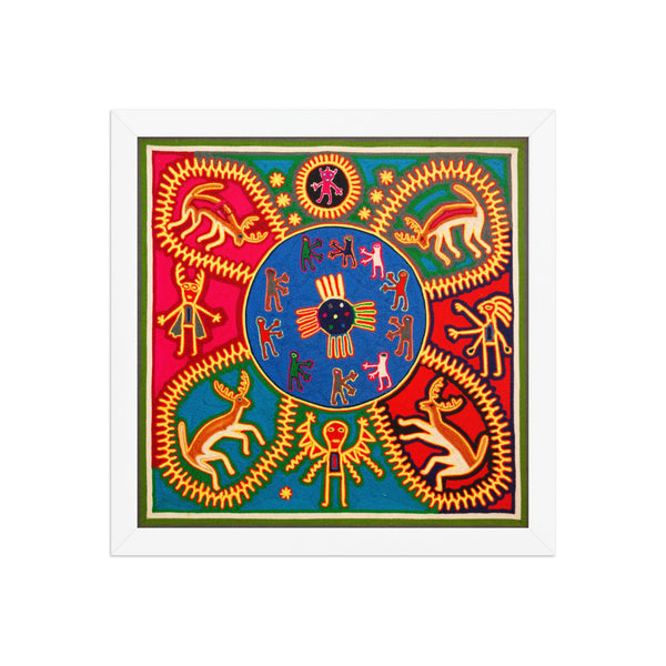 Huichol Yarn Painting Print • L - 374 - Huichol Arts
