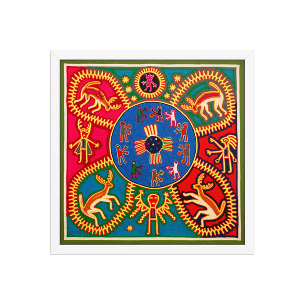 Huichol Yarn Painting Print • L - 374 - Huichol Arts