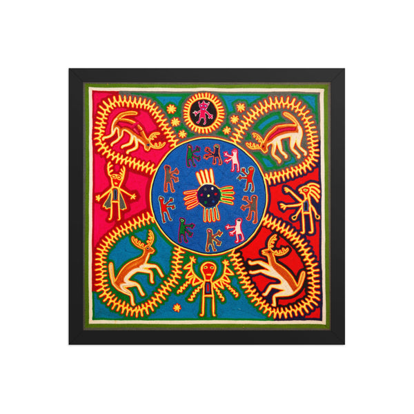 Huichol Yarn Painting Print • L - 374 - Huichol Arts