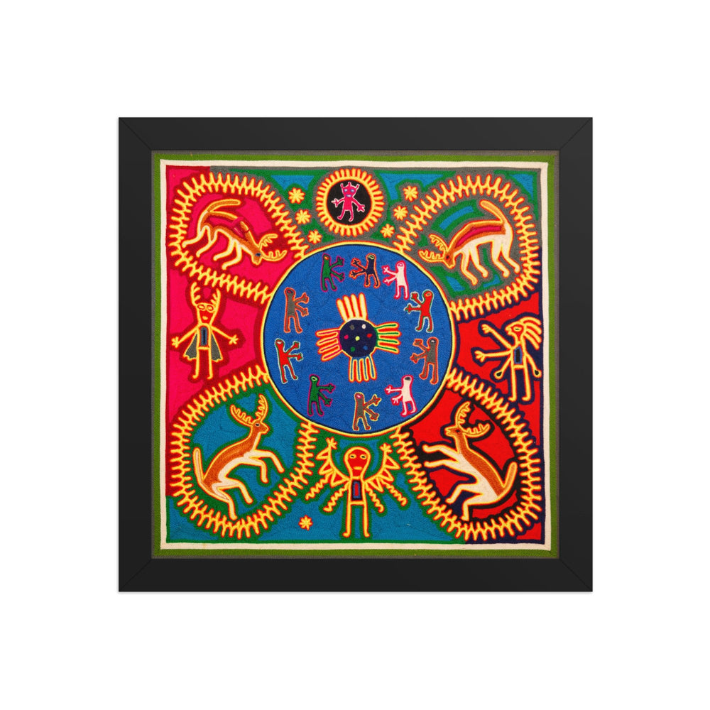 Huichol Yarn Painting Print • L - 374 - Huichol Arts