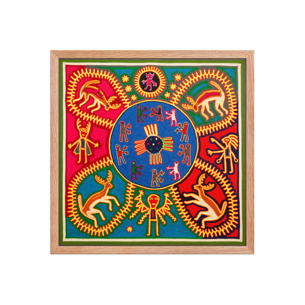 Huichol Yarn Painting Print • L - 374 - Huichol Arts