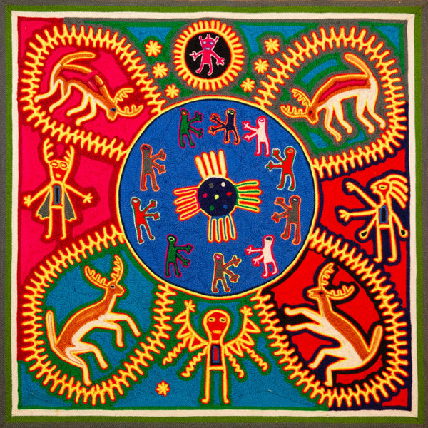 Huichol Yarn Painting Print • L - 374 - Huichol Arts