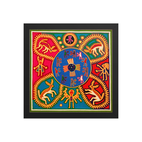 Huichol Yarn Painting Print • L - 374 - Huichol Arts