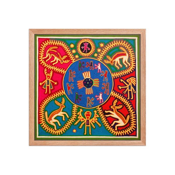 Huichol Yarn Painting Print • L - 374 - Huichol Arts