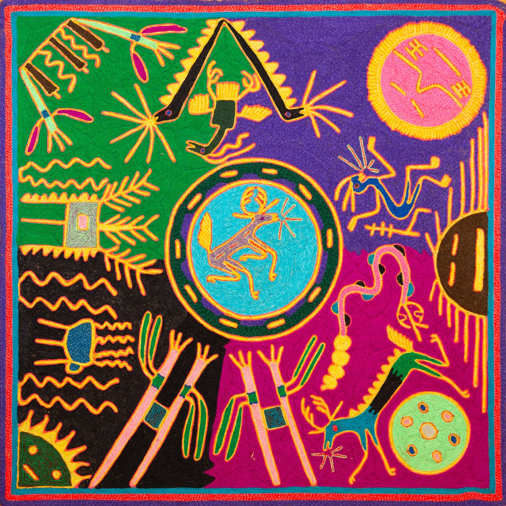 Huichol Yarn Painting Print • L - 375 - Huichol Arts