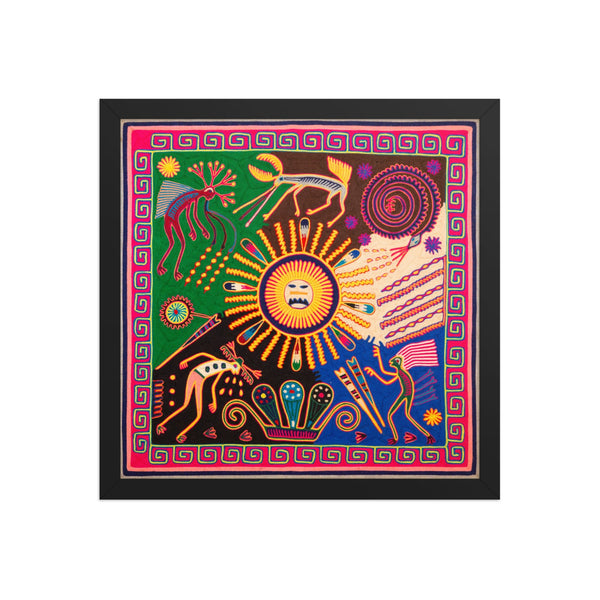 Huichol Yarn Painting Print • L - 376 - Huichol Arts