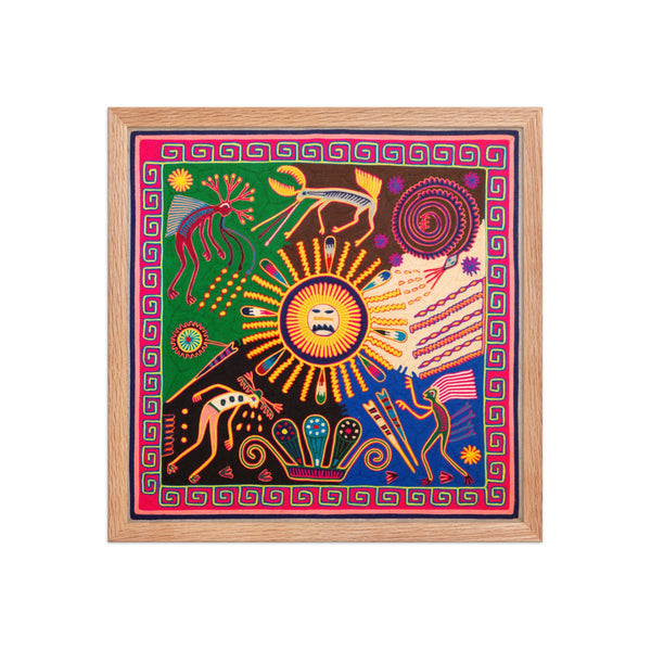 Huichol Yarn Painting Print • L - 376 - Huichol Arts