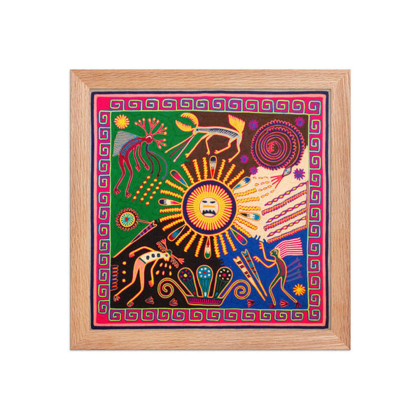 Huichol Yarn Painting Print • L - 376 - Huichol Arts