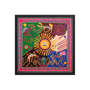 Huichol Yarn Painting Print • L - 376 - Huichol Arts