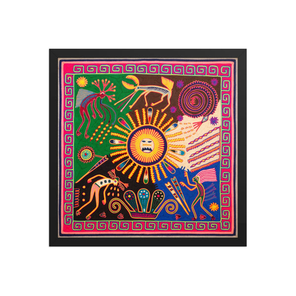 Huichol Yarn Painting Print • L - 376 - Huichol Arts