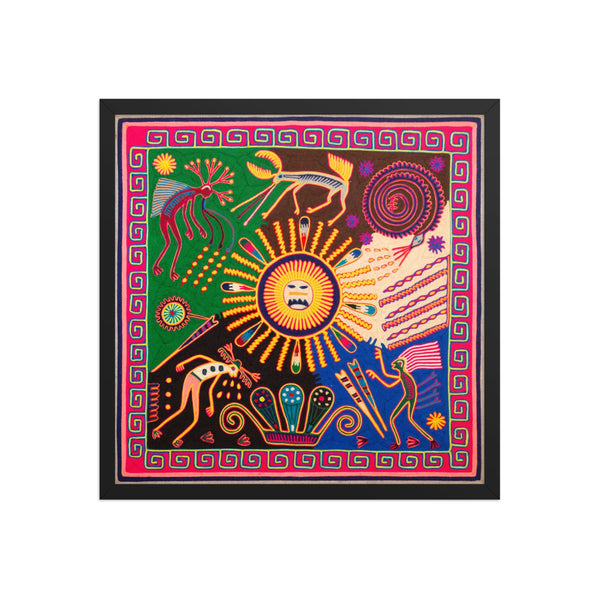 Huichol Yarn Painting Print • L - 376 - Huichol Arts