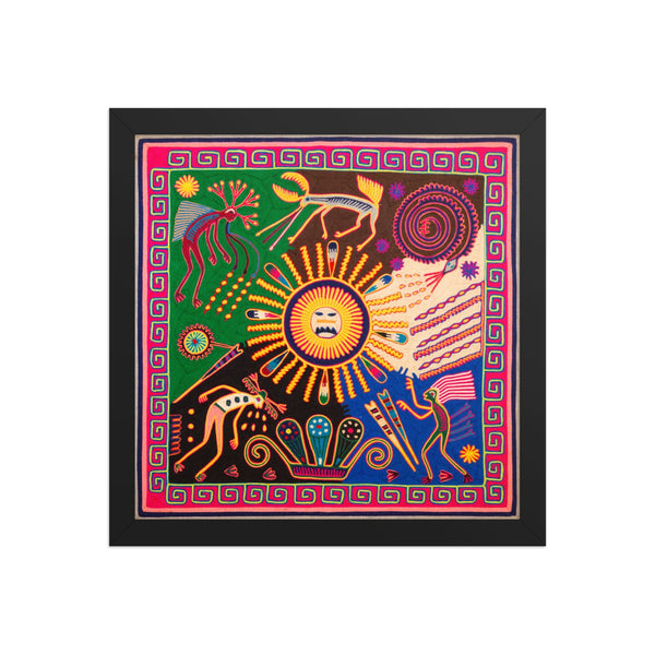Huichol Yarn Painting Print • L - 376 - Huichol Arts