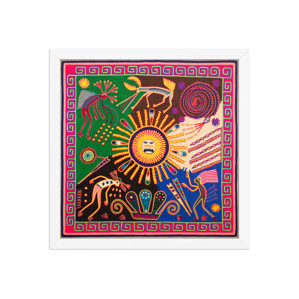 Huichol Yarn Painting Print • L - 376 - Huichol Arts