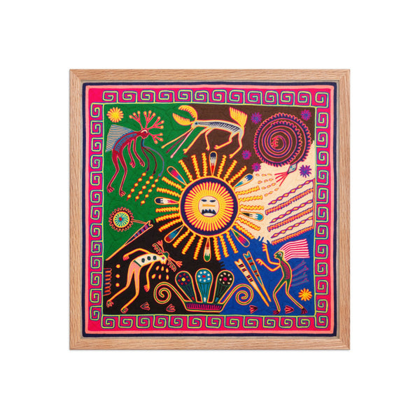 Huichol Yarn Painting Print • L - 376 - Huichol Arts