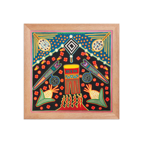 Huichol Yarn Painting Print • M - 01 - Huichol Arts