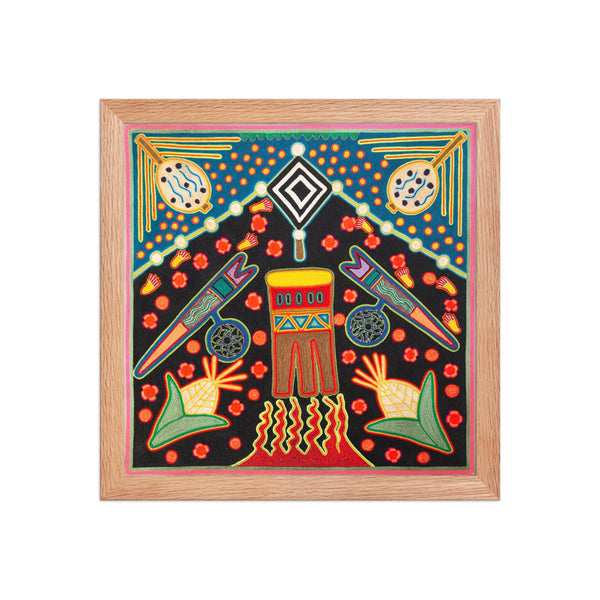 Huichol Yarn Painting Print • M - 01 - Huichol Arts