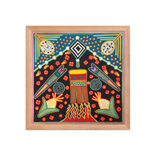 Huichol Yarn Painting Print • M - 01 - Huichol Arts