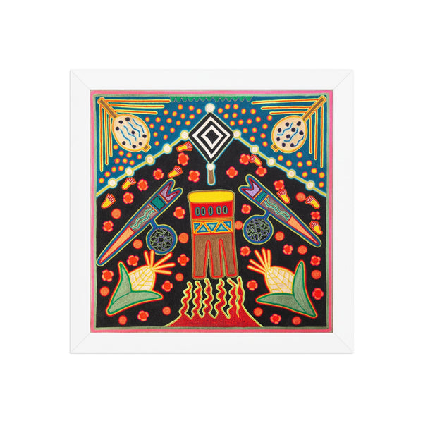 Huichol Yarn Painting Print • M - 01 - Huichol Arts