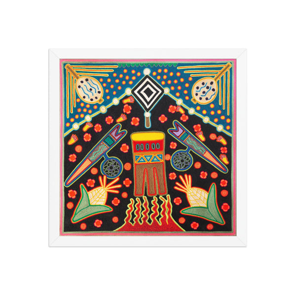 Huichol Yarn Painting Print • M - 01 - Huichol Arts