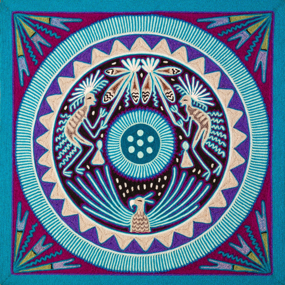 Huichol Yarn Painting Print • M - 03 - Huichol Arts