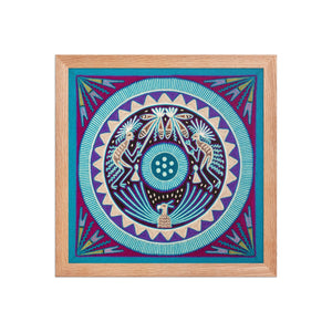 Huichol Yarn Painting Print • M - 03 - Huichol Arts