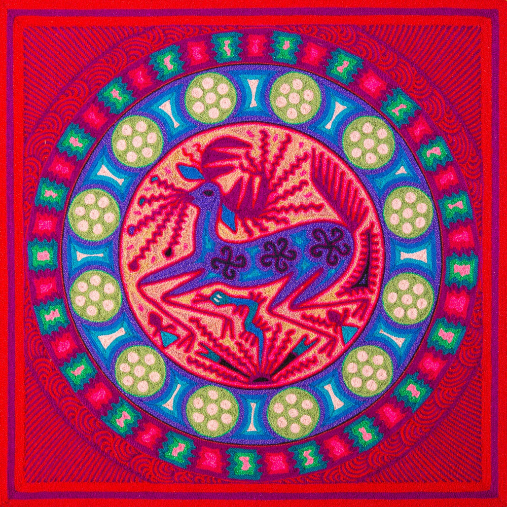 Huichol Yarn Painting Print • M - 05 - Huichol Arts