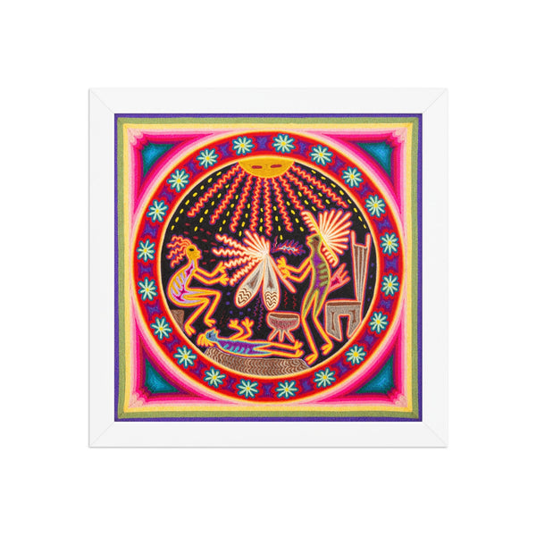 Huichol Yarn Painting Print • M - 07 - Huichol Arts