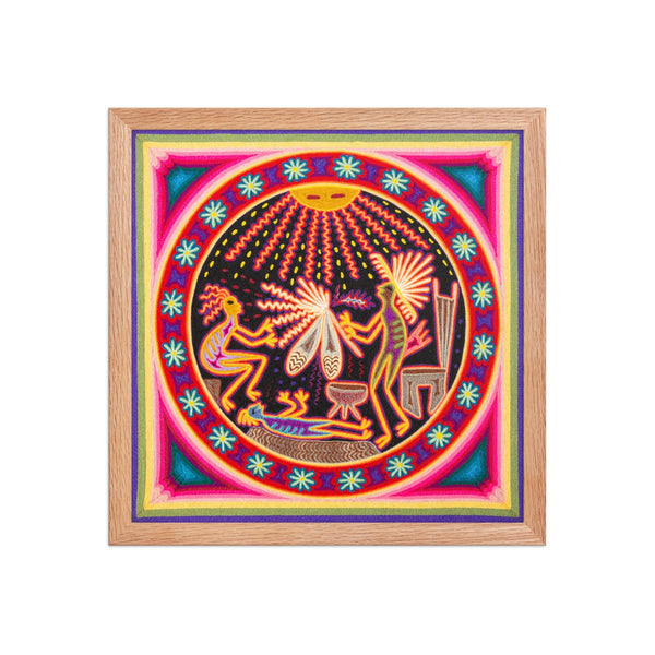 Huichol Yarn Painting Print • M - 07 - Huichol Arts