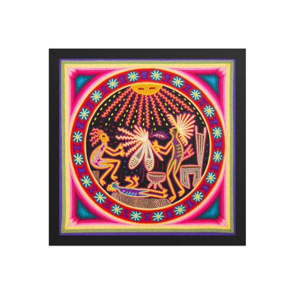 Huichol Yarn Painting Print • M - 07 - Huichol Arts