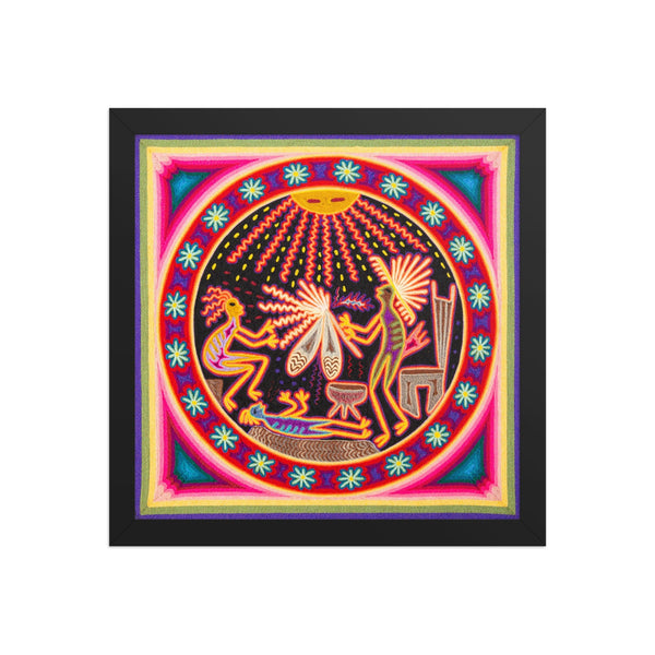 Huichol Yarn Painting Print • M - 07 - Huichol Arts