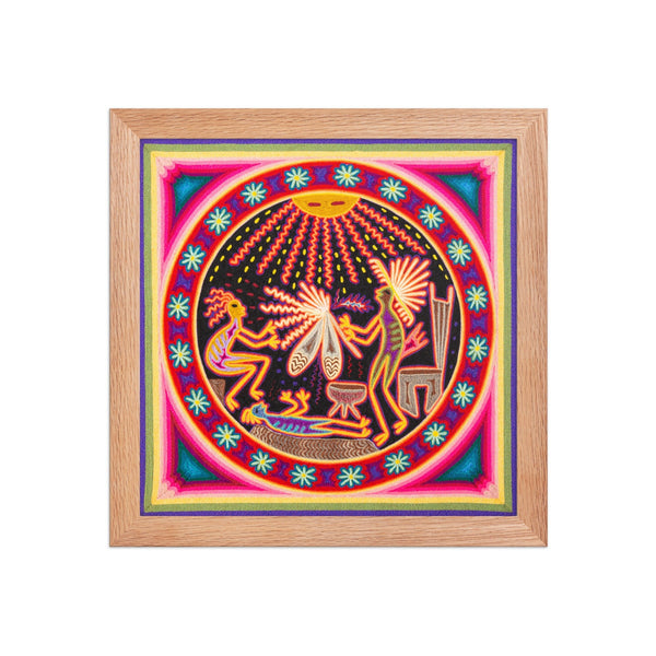 Huichol Yarn Painting Print • M - 07 - Huichol Arts