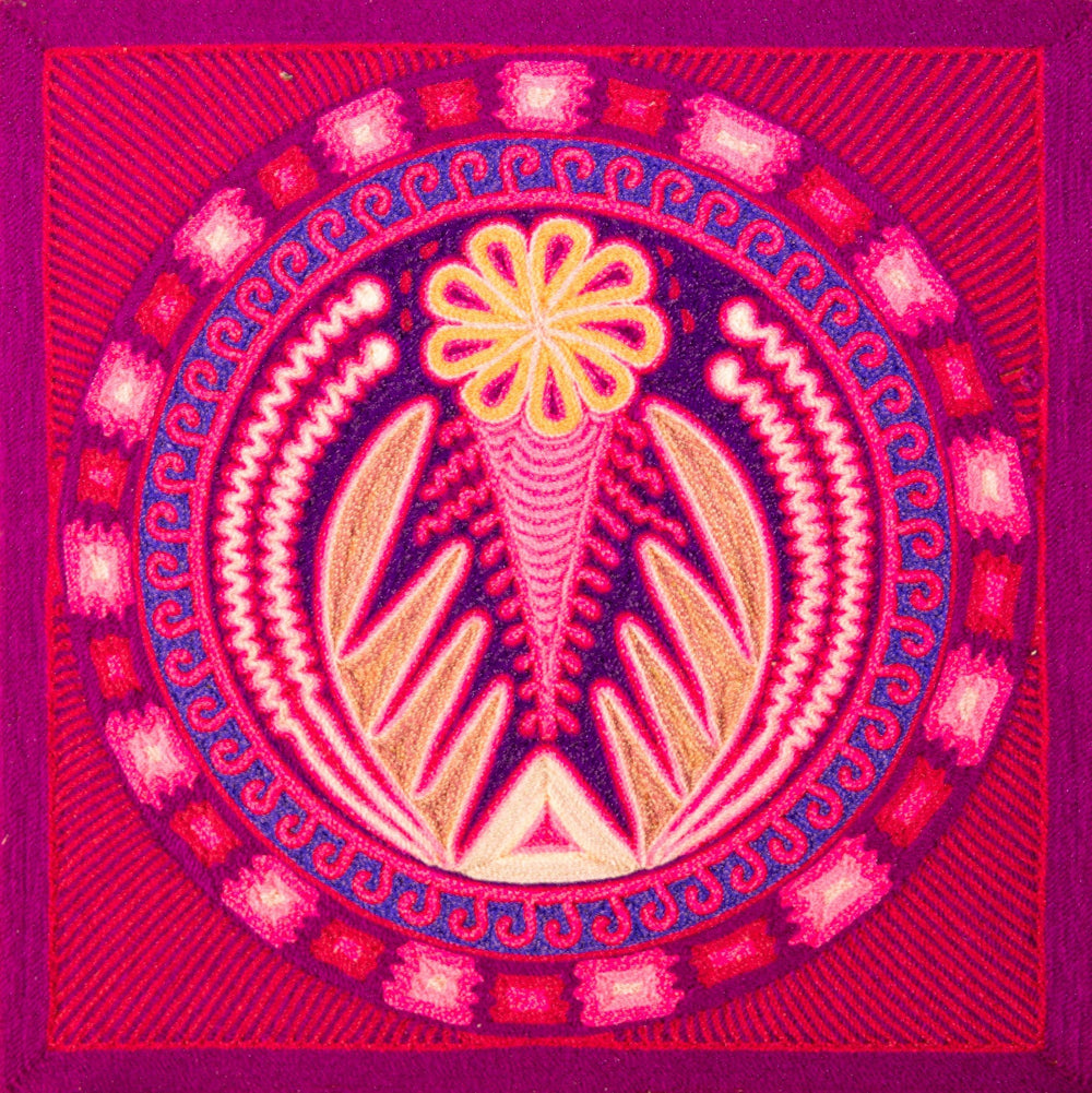 Huichol Yarn Painting Print • M - 08 - Huichol Arts