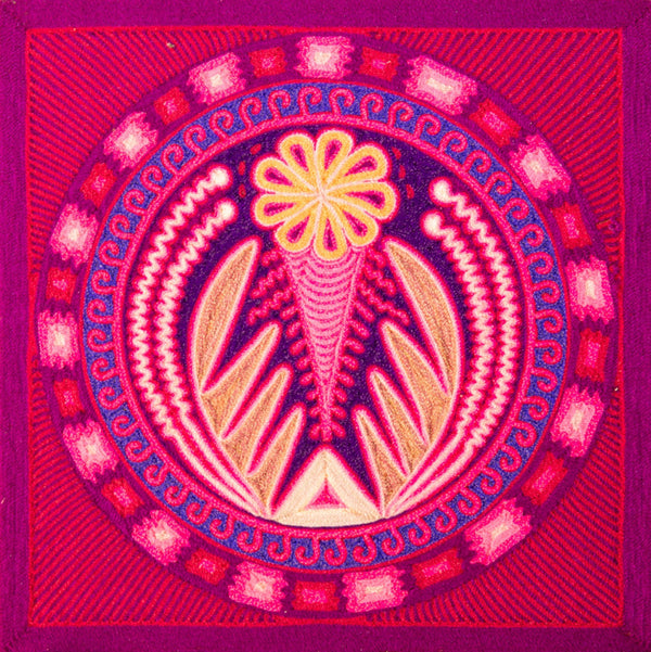 Huichol Yarn Painting Print • M - 08 - Huichol Arts