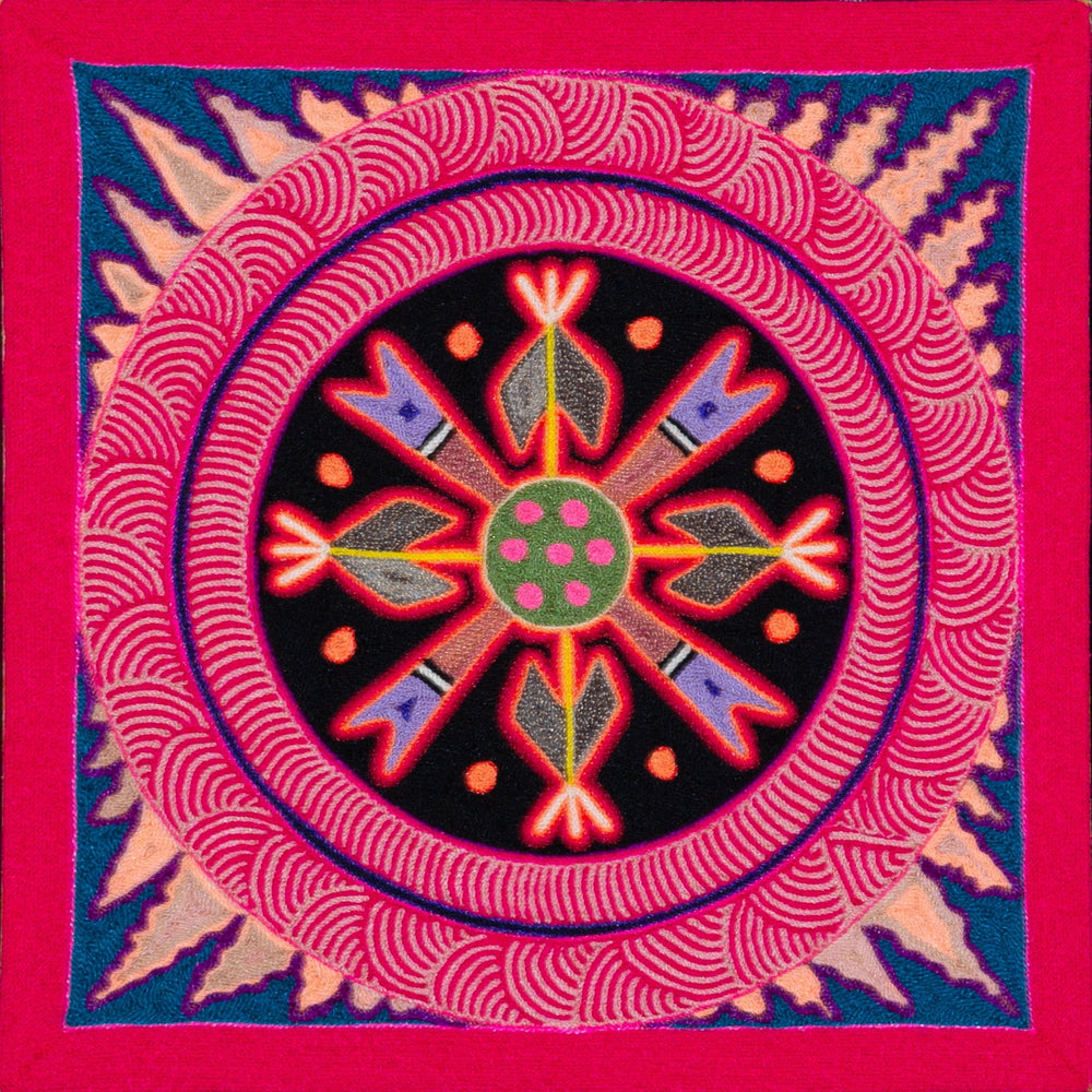 Huichol Yarn Painting Print • M - 11 - Huichol Arts