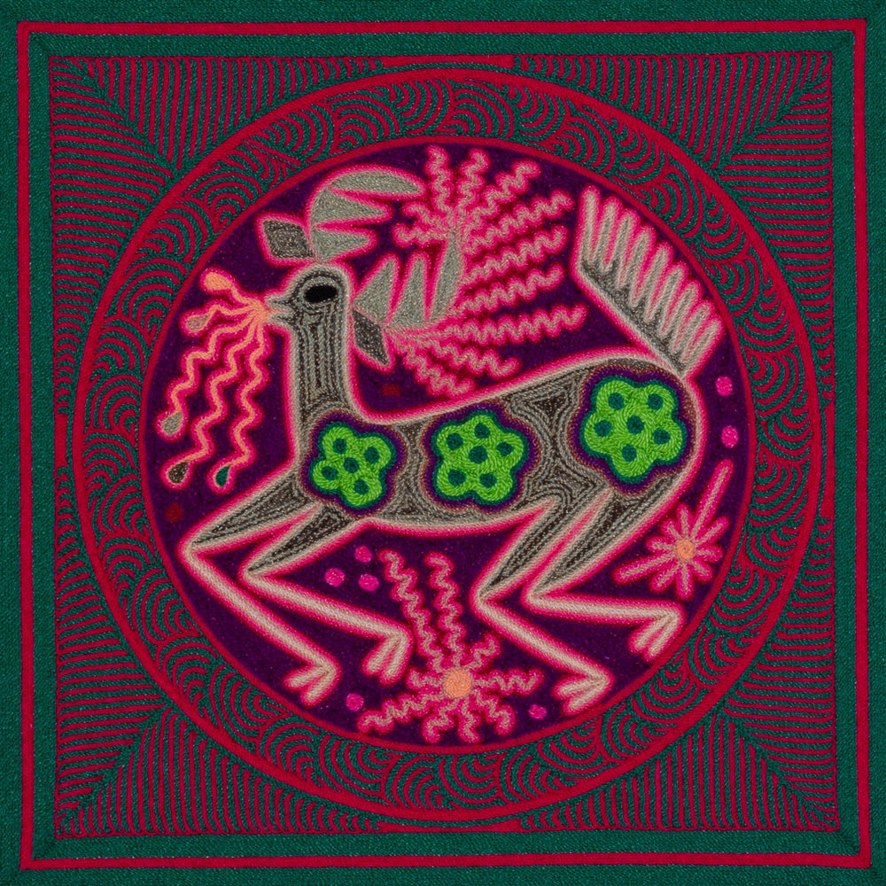 Huichol Yarn Painting Print • M - 12 - Huichol Arts