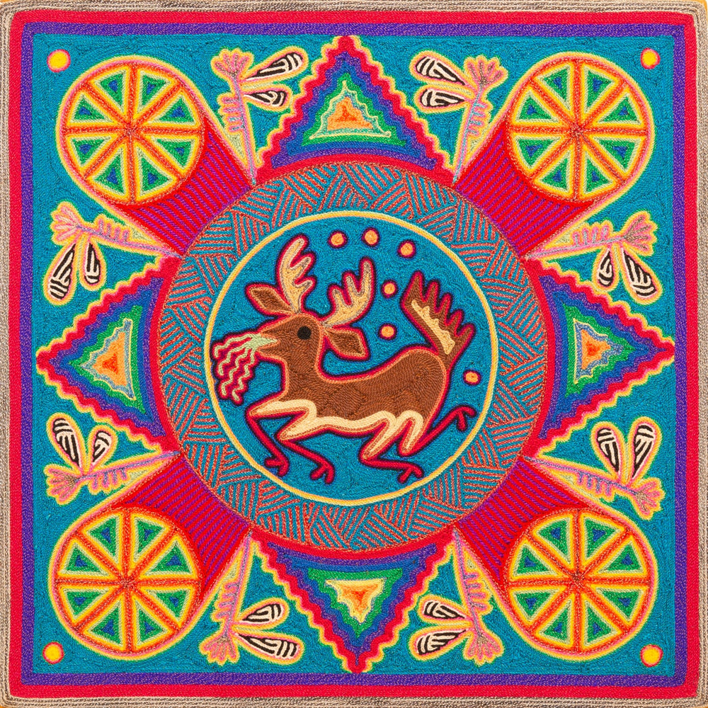 Huichol Yarn Painting Print • M - 14 - Huichol Arts