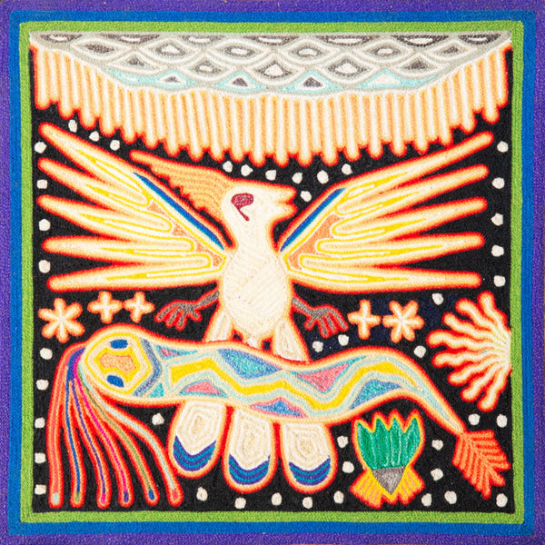 Huichol Yarn Painting Print • S - 03 - Huichol Arts
