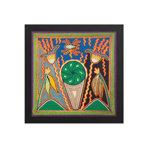 Huichol Yarn Painting Print • S - 07 - Huichol Arts