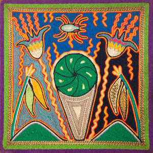 Huichol Yarn Painting Print • S - 07 - Huichol Arts