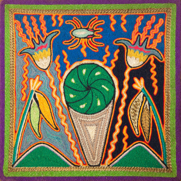 Huichol Yarn Painting Print • S - 07 - Huichol Arts