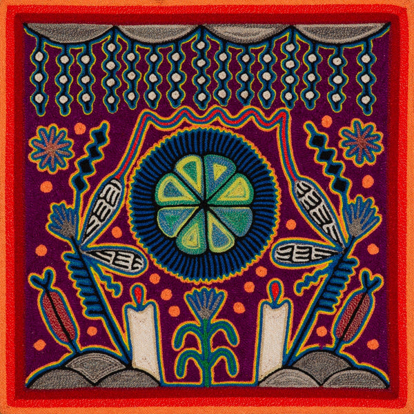 Huichol Yarn Painting Print • S - 08 - Huichol Arts