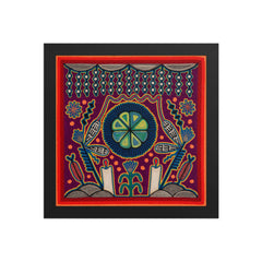 Huichol Yarn Painting Print • S - 08 - Huichol Arts