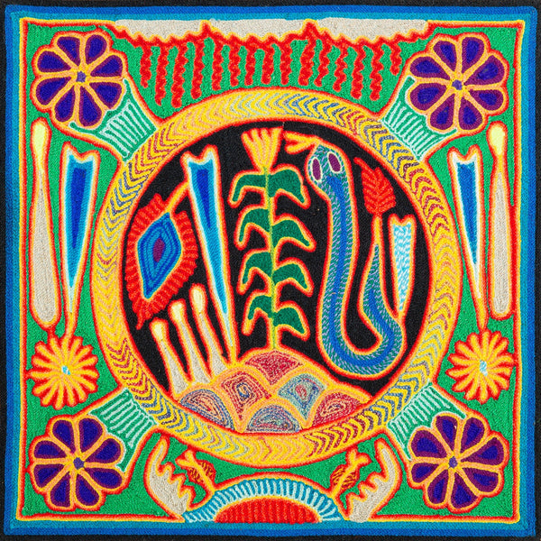Huichol Yarn Painting Print • S - 10 - Huichol Arts
