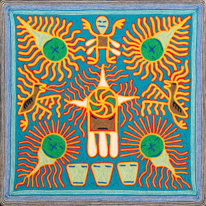 Huichol Yarn Painting Print • S - 11 - Huichol Arts