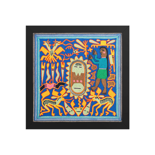Huichol Yarn Painting Print • S - 12 - Huichol Arts