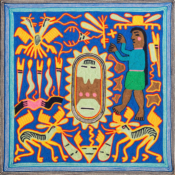 Huichol Yarn Painting Print • S - 12 - Huichol Arts