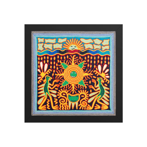 Huichol Yarn Painting Print • S - 13 - Huichol Arts