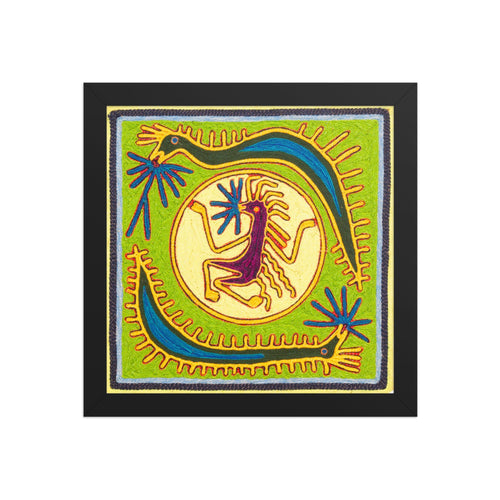 Huichol Yarn Painting Print • S - 14 - Huichol Arts