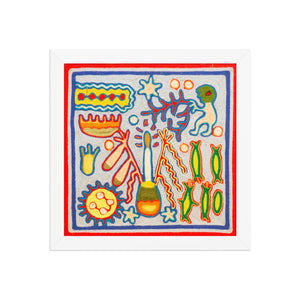 Huichol Yarn Painting Print • S - 15 - Huichol Arts
